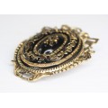 brosa edwardiana "mourning brooch " cca 1910 Marea Britanie